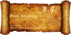 Must Gizella névjegykártya