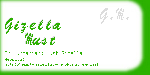 gizella must business card